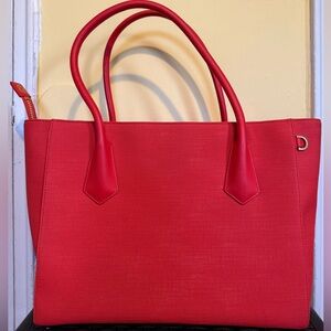 Dagne Dover Legend Tote in Vermillion (RARE COLOR)